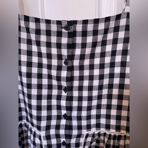 Sezane Laurette Top Black and White Vichy Print 10/42 - Picture 4 of 10